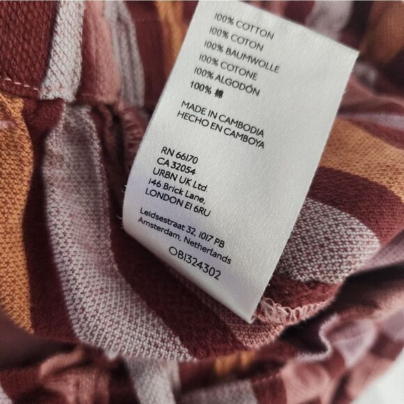 Anthropologie cotton stripe side pockets coastal summer shorts - Picture 6 of 8